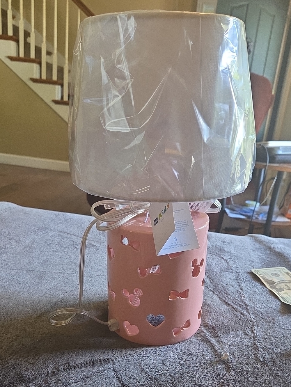Disney Mickey And Minnie The Big One Pink  Lamp